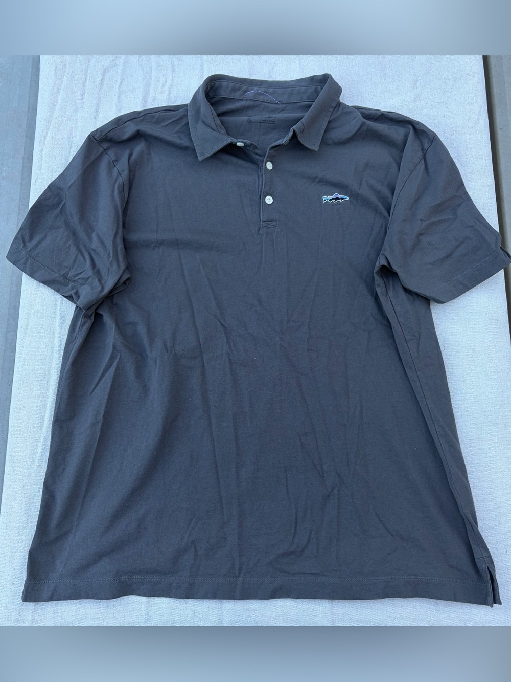 Patagonia Trout Fish Polo Short Sleeve Shirt, Size XL Outdoors